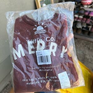 Lauren conrad Little Co MERRY sweatshirt size 6 months NWT trendy sweater